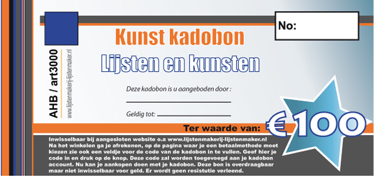 kunst kadobon 100 euro