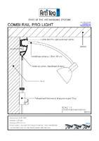 Artiteq Combi Rail Por Light technische tekening