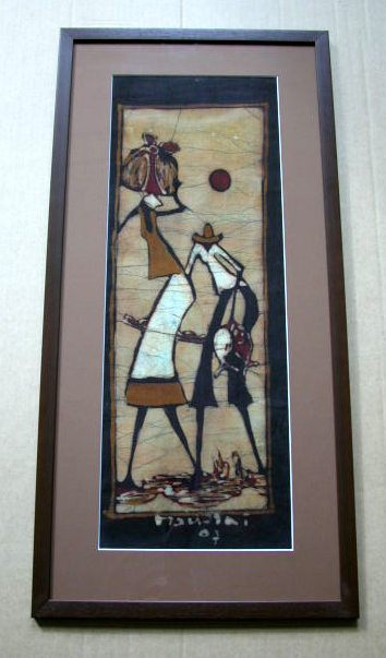 Batik opgespannen