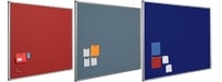 Prikbord rood grijs blauw