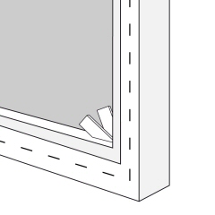 Doeken katoen op 4,5 cm raam