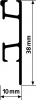 Click-rail-pro,-alu-geborsteld,-200-cm-(5-stuks)