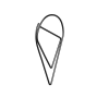 Papierlip-waterdruppel-zwart