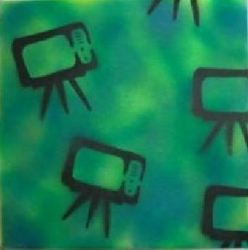 Schilderij-Dots-TV-van-kunstenaar-Henk-de-Bouter