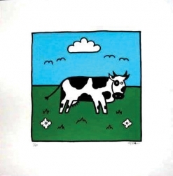 zeefdruk-Koe-II-Henk-de-Bouter